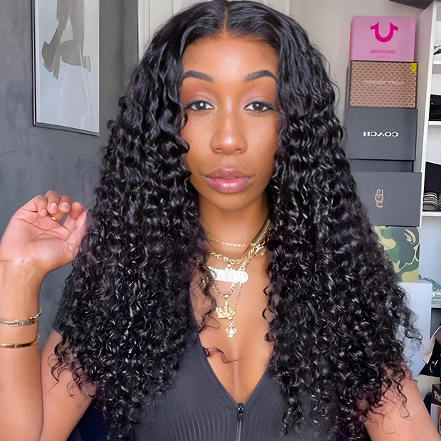 [Fast Shipment]Vshow Glueless 4x6 Swiss HD Lace Wigs Deep Wave Wear Go Wig Human Hair 180% Density - Image 3