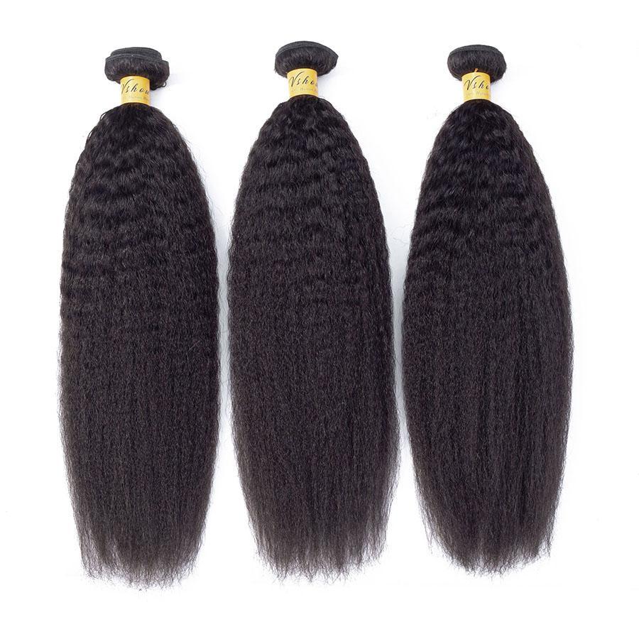 VSHOW HAIR Premium 9A Virgin Human Hair Sample Yaki 1 or 2 Bundles Natural Black - Image 6