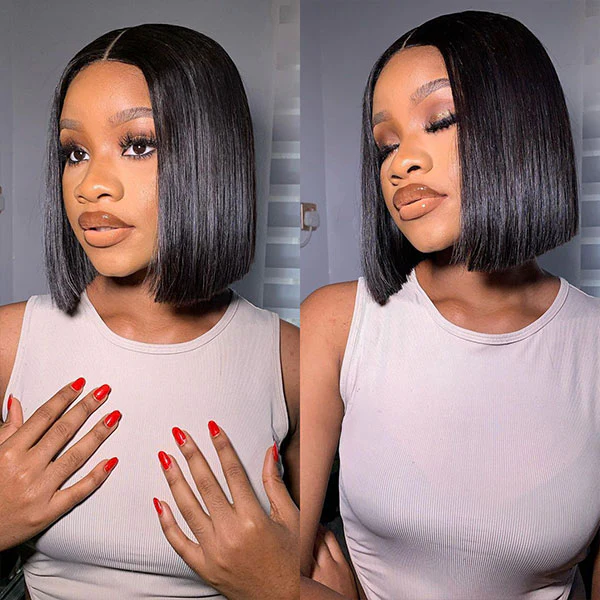 Vshow 5x5 Lace Closure Wig Kinky Curly Bob Wig 100% Human Hair Wigs For Women - Image 3
