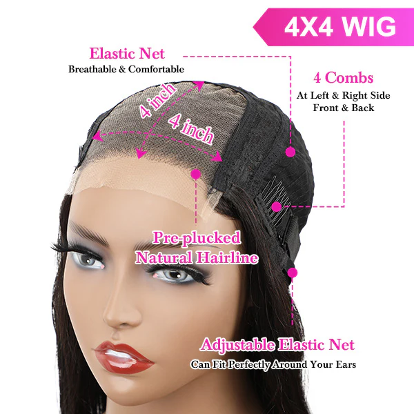 Vshow Kinky Curly Bob Wig Transparent Lace Short Bob Wigs Human Hair 4x4 Lace Closure Wigs - Image 4