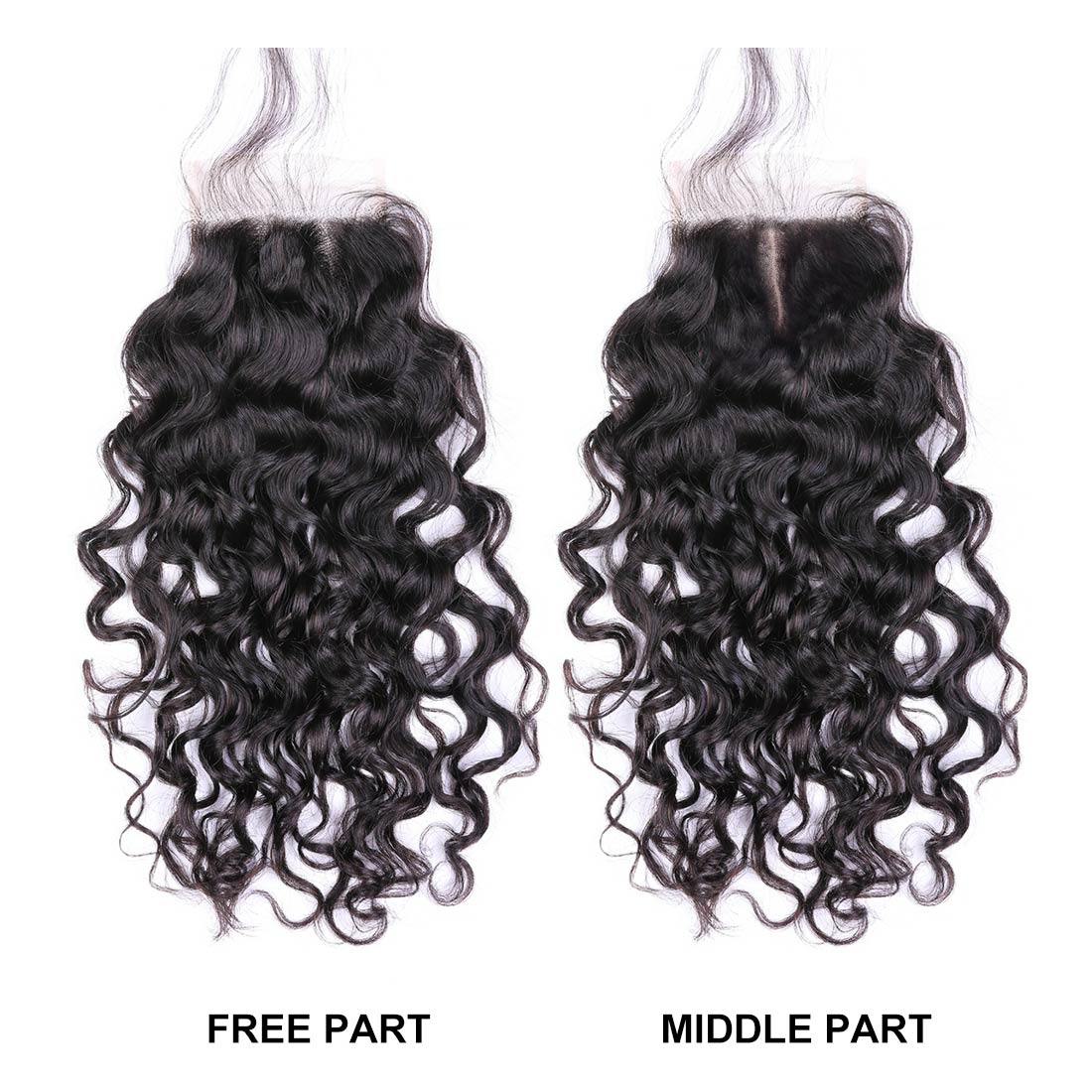 VSHOW HAIR Premium 9A Malaysian Human Virgin Hair Natural Wave 4 Bundles with Pre Plucked Closure Deal Natural Black - Image 3