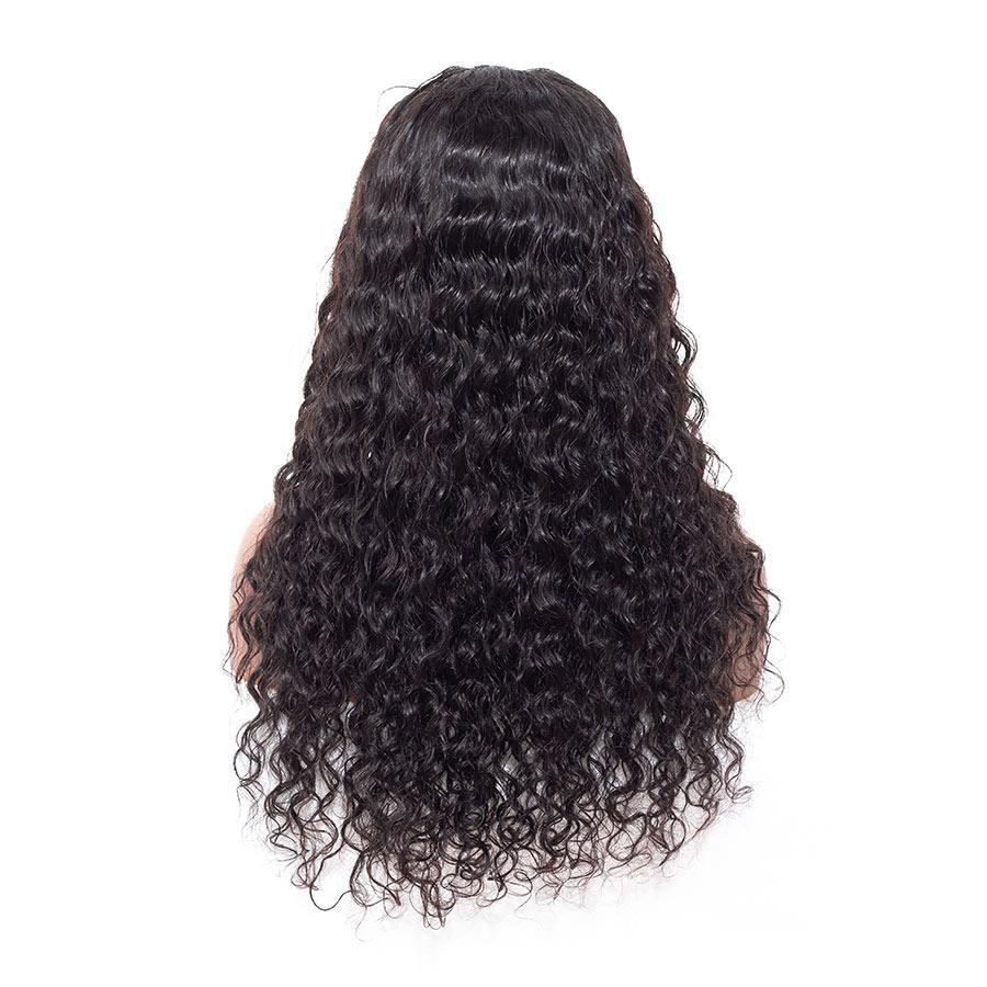 VSHOW Water Wave 7x5 HD Lace Glueless Human Hair Wigs With Drawstring Bleached Knots Nautral Curly Wigs - Image 5