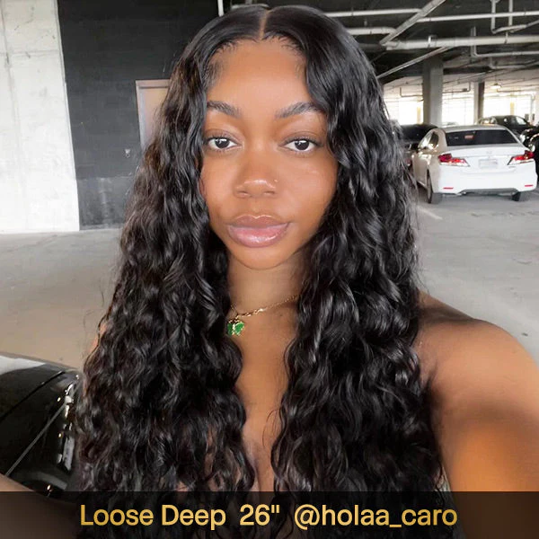 VSHOW Loose Deep Wave Hair 4x6 Pre-cut HD Lace Wigs Wear Go Glueless Wigs 180% Density - Image 4