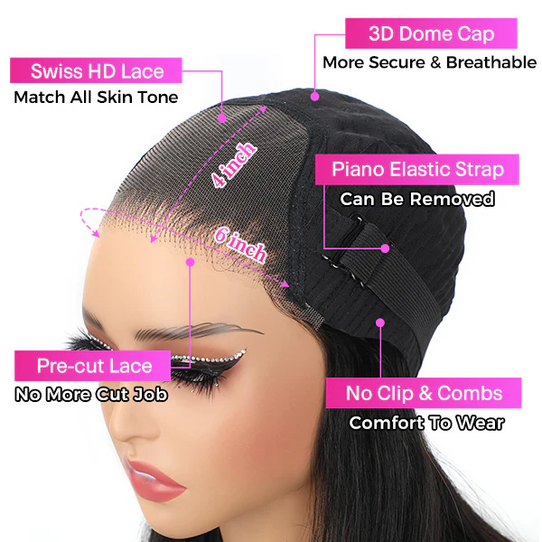 Vshow New Style Ocean Wave Wear Go Wigs Pre-cut HD Lace Pre Plucked Hairline Glueless Wigs - Image 6