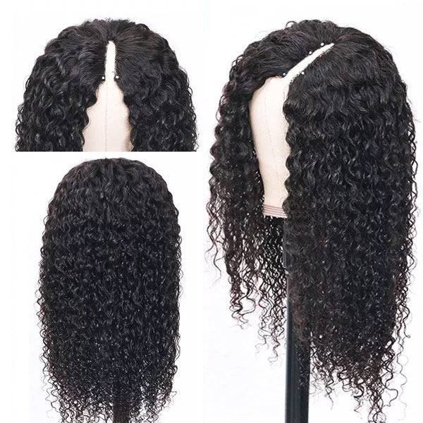 VSHOW Glueless Wigs V Part Wig Water Wave Hair Human Hair Wig - Image 2