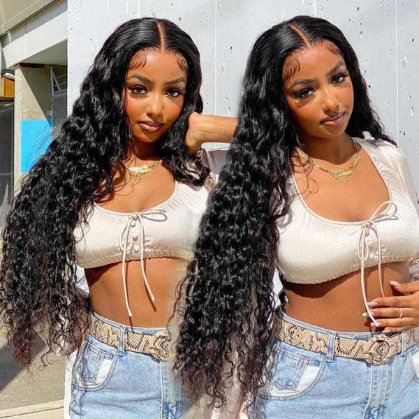VSHOW Loose Deep Wave Wig Human Hair Pre-Plucked 13x4/13x6 Lace Frontal Wigs Transparent Lace Wig - Image 3