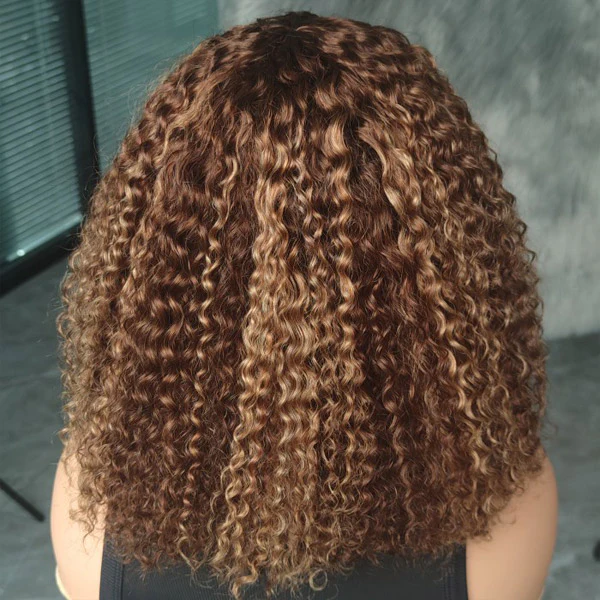 Vshow 4/27 Highlight Kinky Curly Wear Go Wigs Pre-cut HD Lace Wigs - Image 4