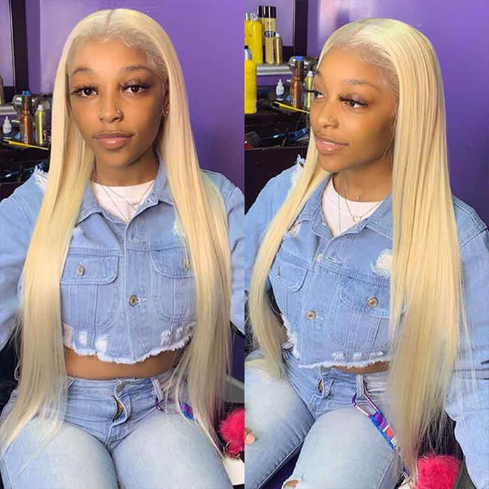 Vshow 613 Honey Blonde Straight Hair Wear Go Glueless Wigs Pre-cut Lace Wigs - Image 3