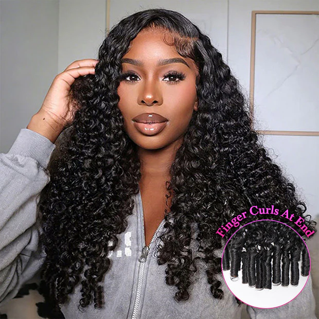 VSHOW Bleached Knots Burmese Curly 13x6 Pre Cut Lace Front Wear Go Wigs Pre Everything Glueless Human Hair Wigs - Image 3