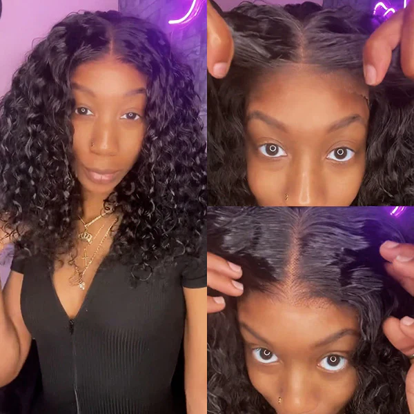 Clearance Sale Vshow Glueless Human Hair Wigs Water Wave Hair 4x4 Wear Go Wigs Transparent Lace - Image 3