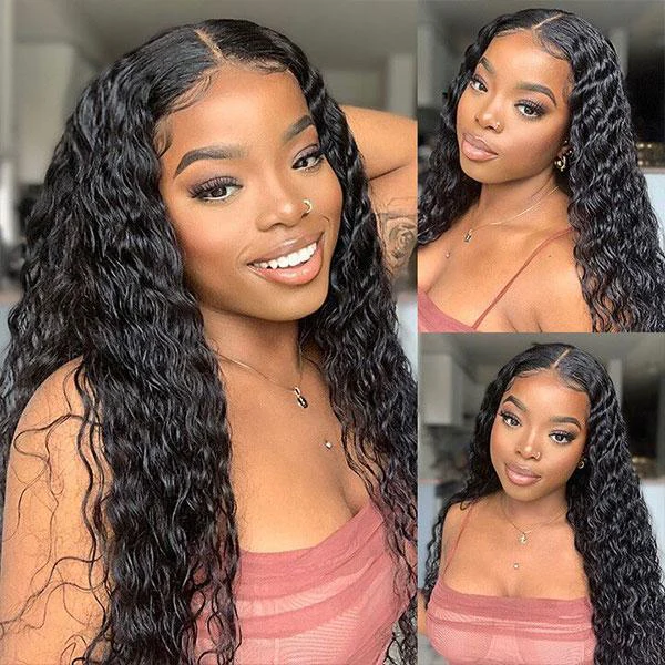 Clearance Sale Vshow Glueless Human Hair Wigs Water Wave Hair 4x4 Wear Go Wigs Transparent Lace - Image 4
