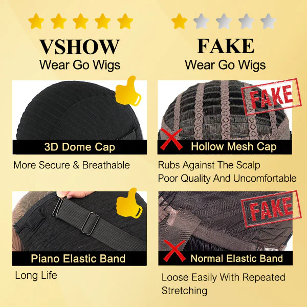 Clearance Sale Vshow Glueless Human Hair Wigs Water Wave Hair 4x4 Wear Go Wigs Transparent Lace - Image 7