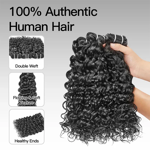 Vshow Hair Raw Hair Bundles Deal 100% Human Hair Double Weft 3 Pieces - Image 8