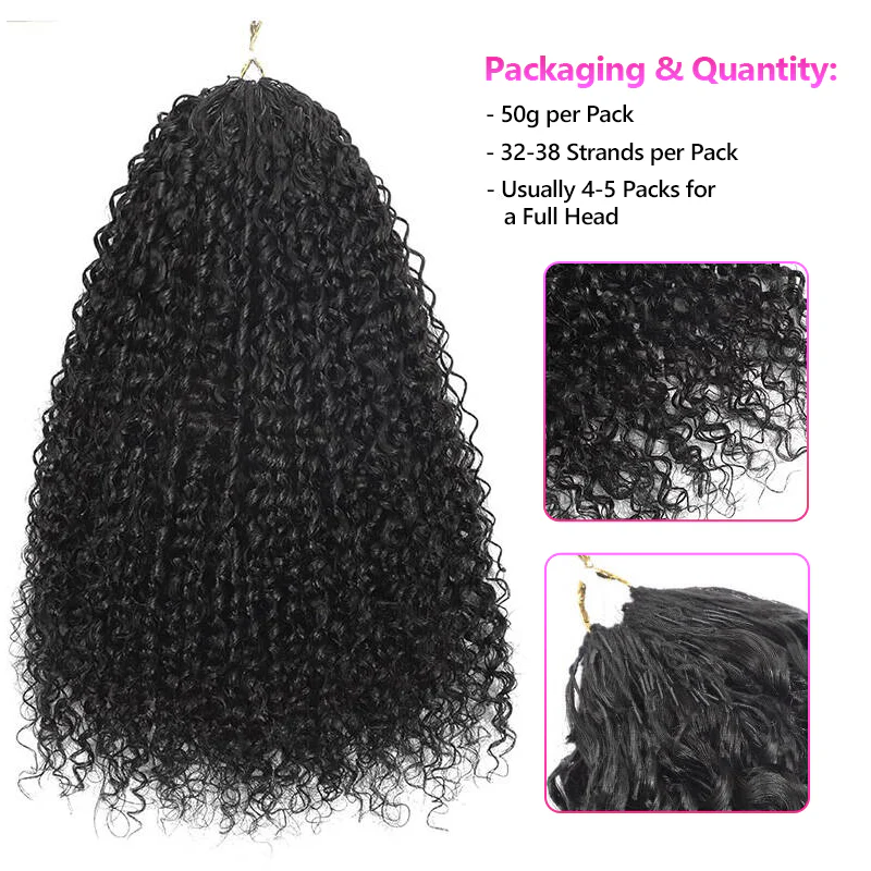 Vshow Kinky Curly Crochet Braid Hair Extensions Affordable Kinky Curly Human Hair Bluk For Boho Braid Feather Soft Hair - Image 3