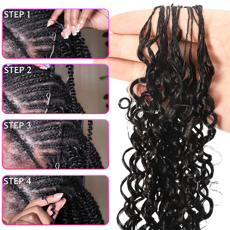 Vshow Kinky Curly Crochet Braid Hair Extensions Affordable Kinky Curly Human Hair Bluk For Boho Braid Feather Soft Hair - Image 5