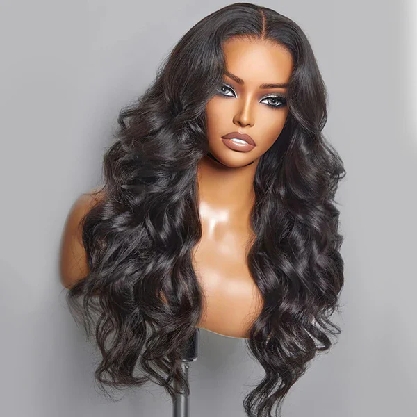 Layered Cut Pre-bleached 7x5 Wear Go Wigs 180% Density Face-Framing Body Wave Human Hair Wigs - Image 11