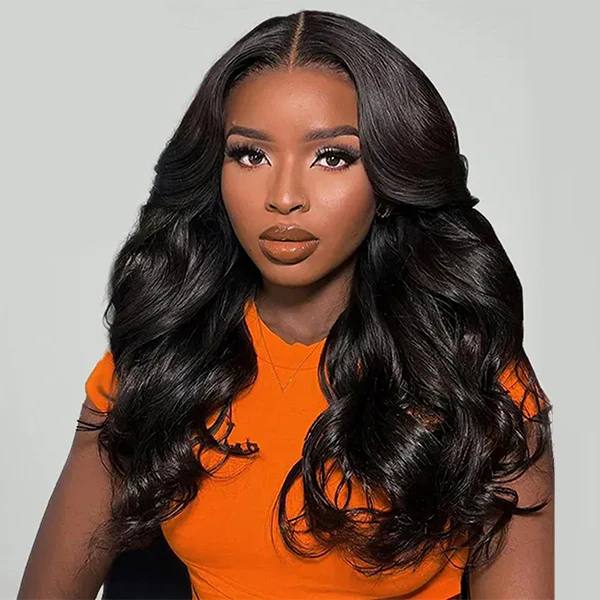 Layered Cut Pre-bleached 7x5 Wear Go Wigs 180% Density Face-Framing Body Wave Human Hair Wigs - Image 5