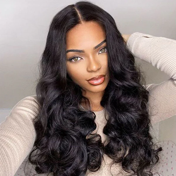Layered Cut Pre-bleached 7x5 Wear Go Wigs 180% Density Face-Framing Body Wave Human Hair Wigs - Image 9