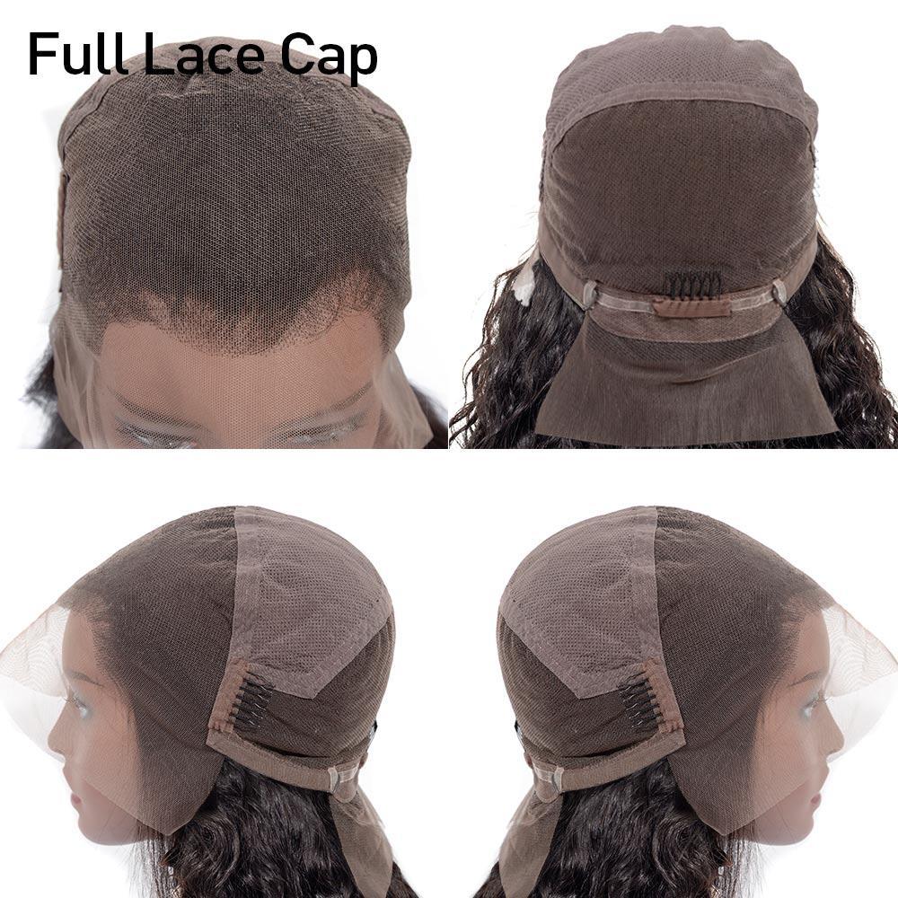 VSHOW Water Wave Human Hair Full Lace Wigs Natural Black - Image 7