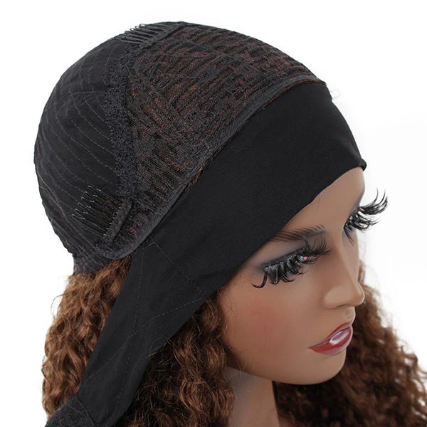 VSHOW HAIR Premium #4 Brown Water Wave Hair Headband Wigs 180% Density Glueless None Lace Wig - Image 7