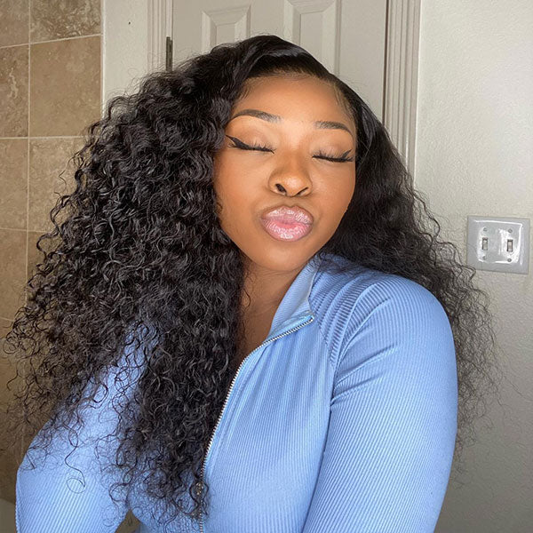 VSHOW Water Wave Human Hair 4x4/5x5 Lace Closure Wigs 150% Density Bleached Knots - Image 3