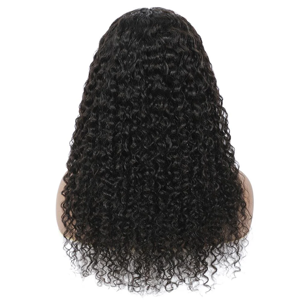 VSHOW T Part Wigs Glueless Water Wave Lace Part Wigs Deep Middle Part 4 Inch Natural Black - Image 4