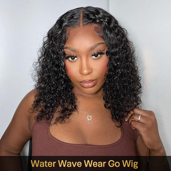 Bob Wigs Water Wave Wear Go Glueless Wigs 4x6 HD Lace Closure Wigs - Image 4