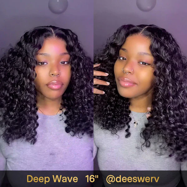 Vshow Glueless 10x6 Lace Front Wigs Deep Wave Wear Go Wig Human Hair Bleached Knots 250% Density - Image 6